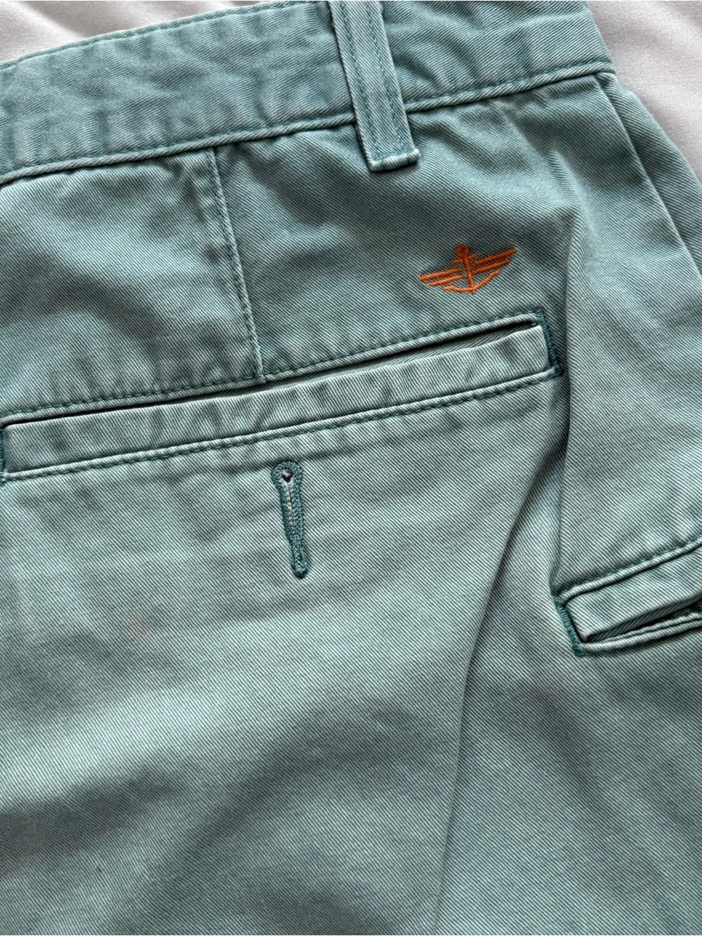 Dockers Men's Teal Flat Front Shorts Men's 30 100% Cotton